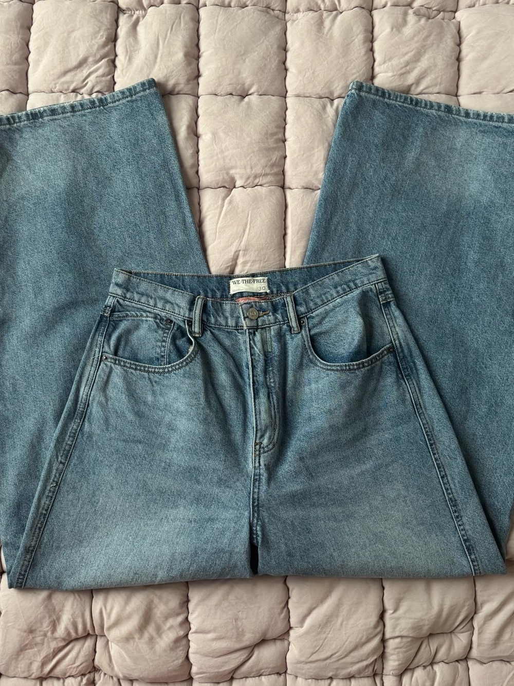WE THE FREE Free People crvy Gia High-Rise Wide Leg Jeans - size 30
